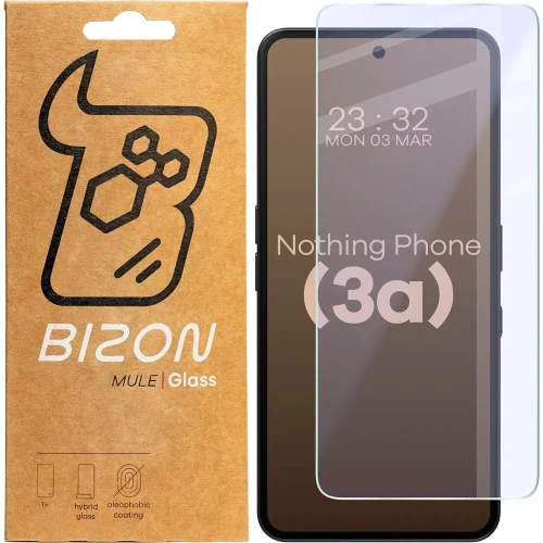 Buy Bizon Glass Mule Flexible hybrid glass Nothing Phone (3a) - BIZ8806 - {ean13} - Home Screen Store Europe