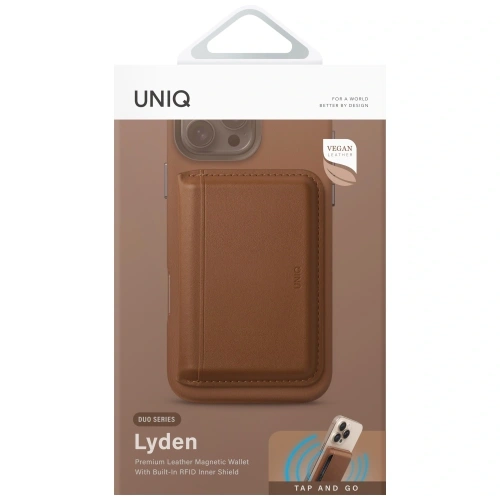 Kup Magnetyczny portfel RFID UNIQ Lyden DS stojak na telefon karmelowy - UNIQ1510 - {ean13} - Sklep Home Screen