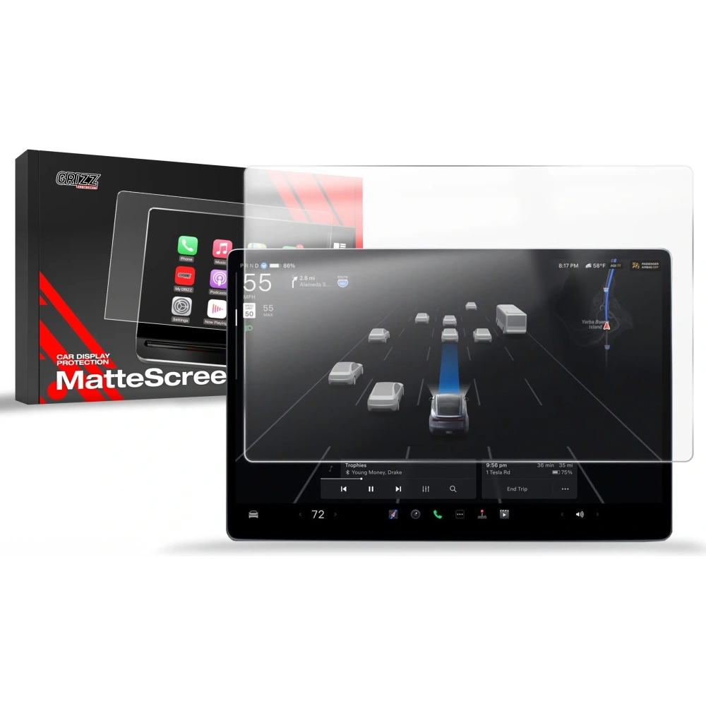 Folia matowa GrizzGlass CarDisplay Protection do Tesla Model X Facelift (2025)