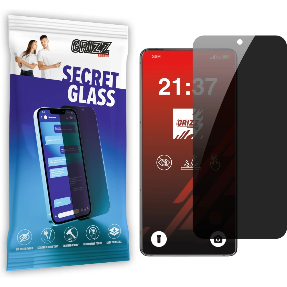 Matowe szkło prywatyzujące GrizzGlass SecretGlass do Asus ROG Phone 9 FE