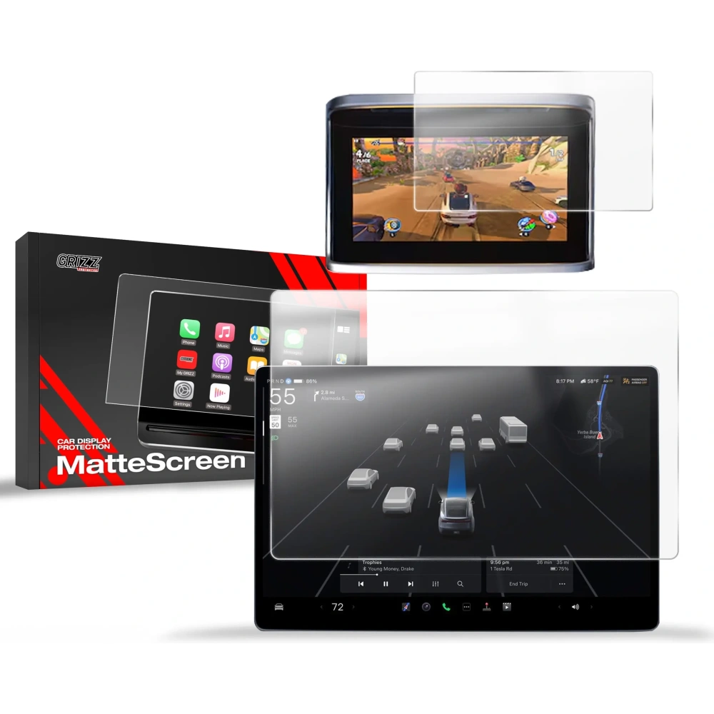 Folia matowa GrizzGlass CarDisplay Protection do Tesla Model X Facelift (2025) [2w1]