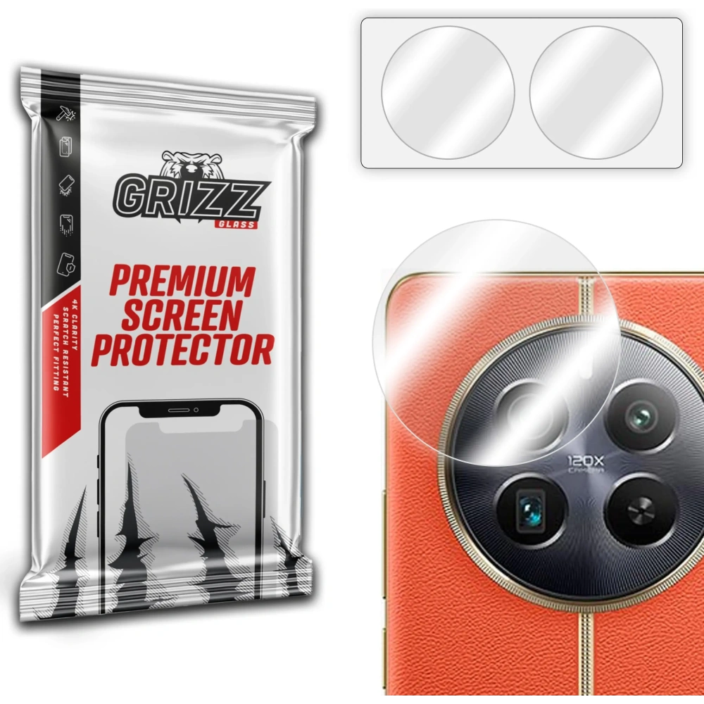 Szkło na aparat GrizzGlass HybridGlass Camera do Realme P3 Pro [2 PACK]