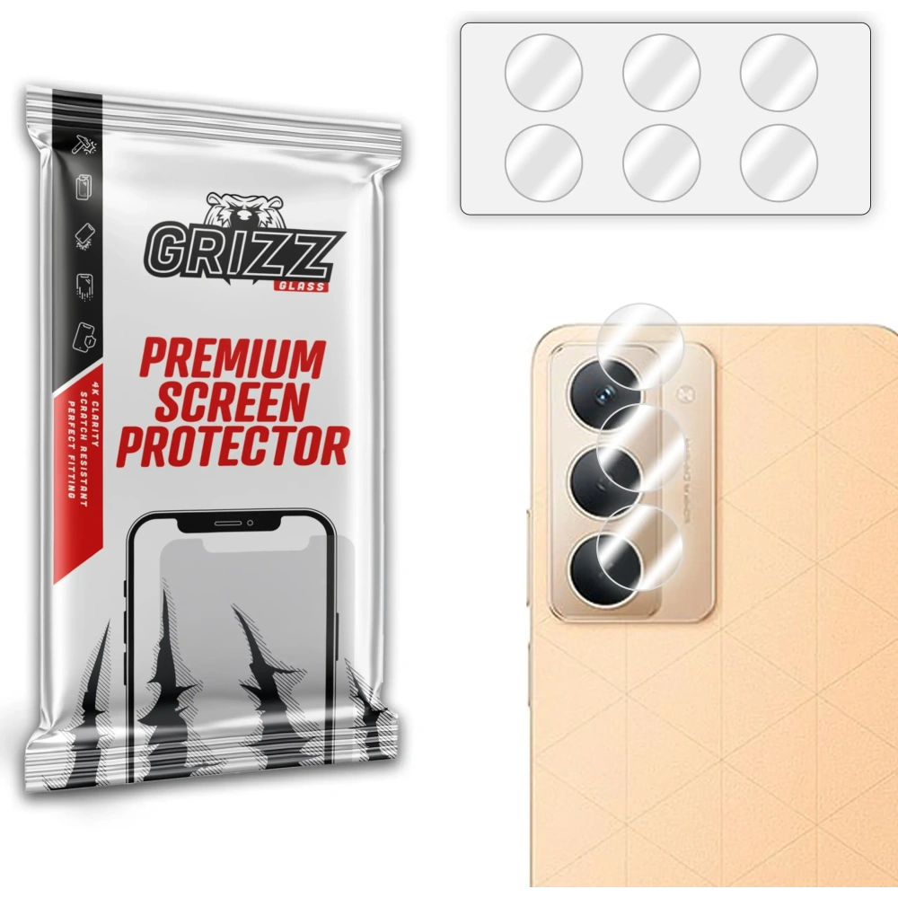 Szkło na aparat GrizzGlass HybridGlass Camera do Realme P3x [2 PACK]