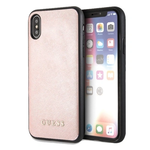 Kup Guess Apple Tasche GUHCI65SLSAPI iPhone XS Max rosa/rosa Hartschalenetui Saffiano Silikon - GUE415PNK - {ean13} - Sklep Home Screen