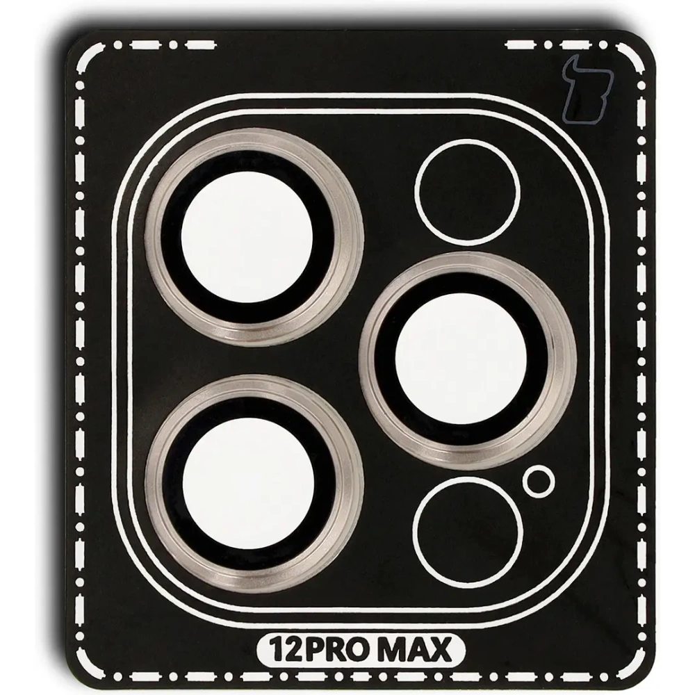 Szkło na aparat z aplikatorem Bizon Glass Snap Lens do Apple iPhone 12 Pro Max złota ramka