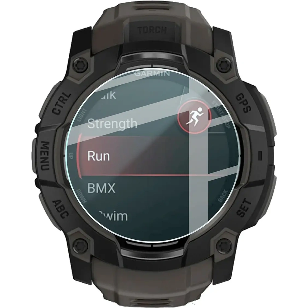Szkło hartowane na ekran Bizon Glass Watch Clear do Garmin Instinct 3 50 mm