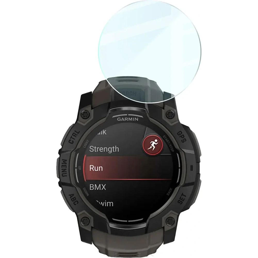 Szkło hartowane na ekran Bizon Glass Watch Clear do Garmin Instinct 3 50 mm