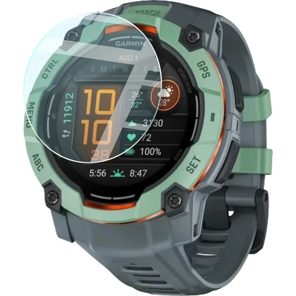 Szkło hartowane na ekran Bizon Glass Watch Clear do Garmin Instinct 3 45 mm