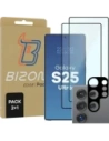 Bizon Edge 2 Pack 2x screen glass + 1x camera glass Samsung Galaxy S25 Ultra