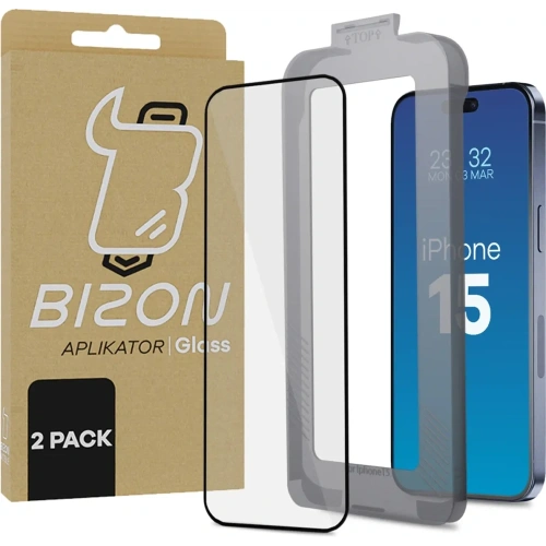 Kup Bizon Glass Aplikátor Apple iPhone 15 [2 PACK] - BIZ8825 - {ean13} - Sklep Home Screen