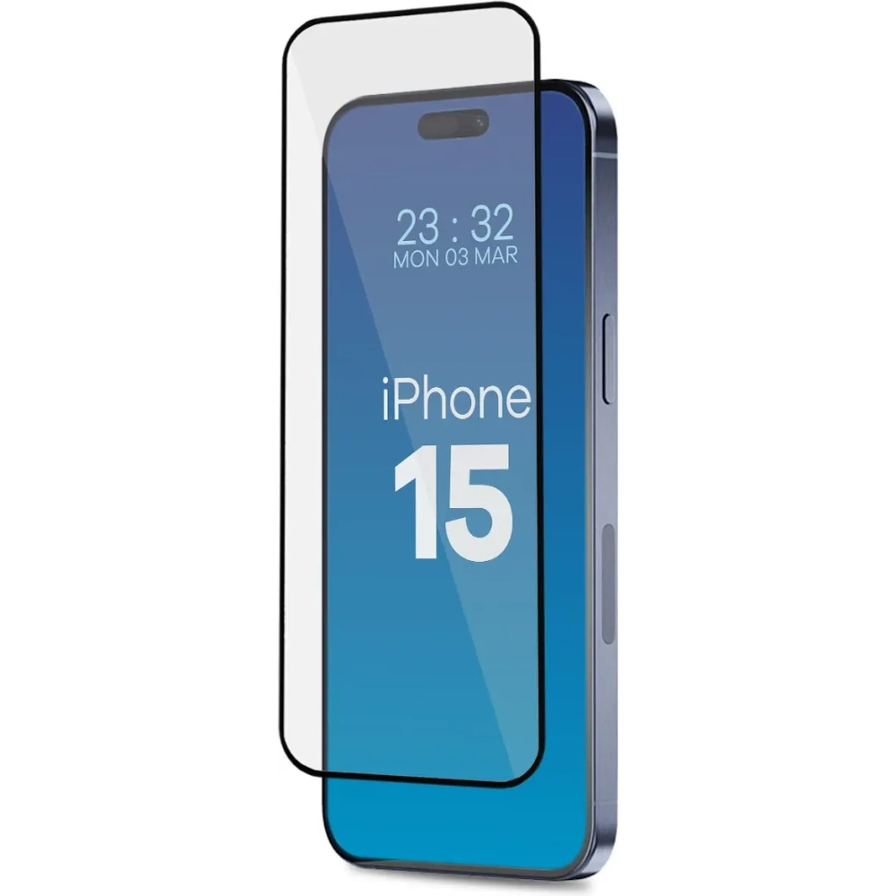 Szkło hartowane z ramką montażową Bizon Glass Aplikator do Apple iPhone 15 [2 PACK]