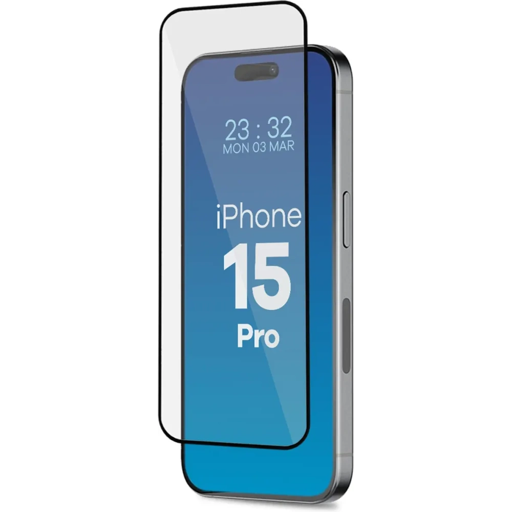 Szkło hartowane z ramką montażową Bizon Glass Aplikator do Apple iPhone 15 Pro [2 PACK]