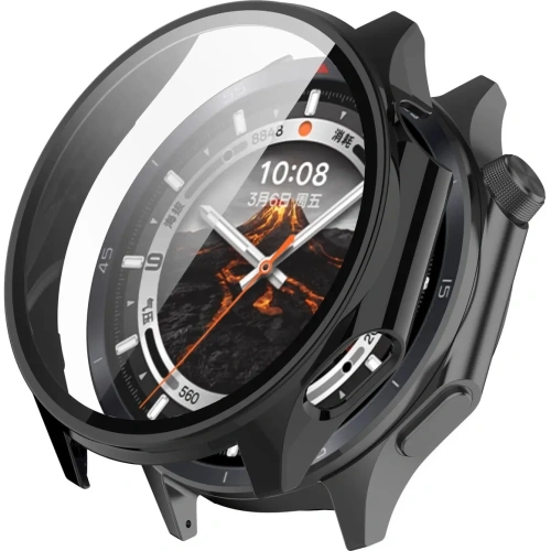 Kup Etui ze szkłem do zegarka Bizon Case+Glass Watch do OnePlus Watch 3 / Oppo Watch X2 czarne - BIZ8827 - {ean13} - Sklep Home Screen