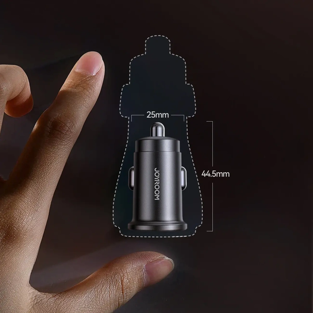 Ładowarka samochodowa Joyroom JR-CCN16 Mini USB-A, USB-C 15W czarna