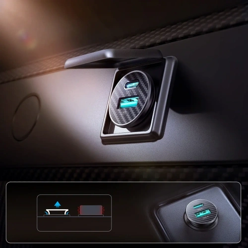 Kup Joyroom automobilová nabíječka JR-CCN16 Mini USB-A, USB-C 15W černá - JYR1138 - {ean13} - Sklep Home Screen