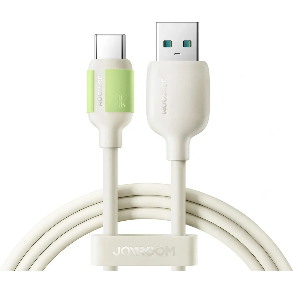 Kabel USB-A / USB-C Joyroom S-A53 3A z fluorescencyjną końcówką 1.2 m beżowy