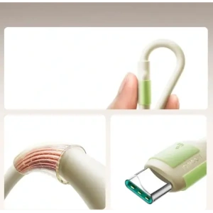 Kup Joyroom S-A53 3A USB-A / USB-C Kabel mit fluoreszierender Spitze 1,2 m beige - JYR1140 - {ean13} - Sklep Home Screen