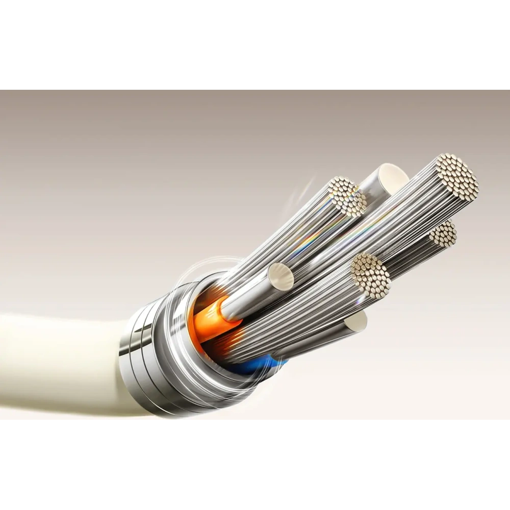 Kabel USB-A / USB-C Joyroom S-A53 3A z fluorescencyjną końcówką 1.2 m beżowy