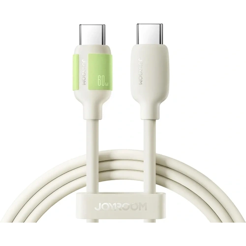 Buy Joyroom S-A53 60W USB-C / USB-C cable with fluorescent tip 1.2m beige - JYR1142 - {ean13} - Home Screen Store Europe