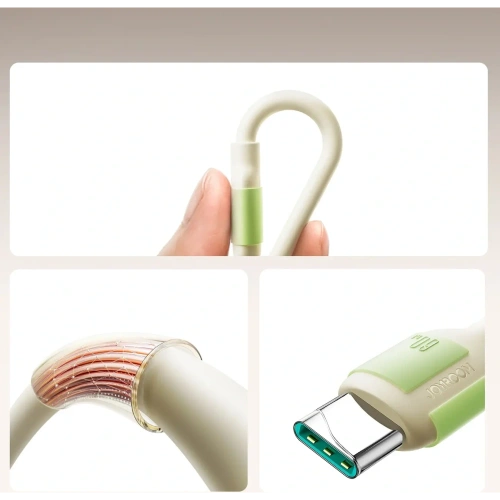 Kup Joyroom S-A53 60W USB-C / USB-C-Kabel mit fluoreszierender Spitze 1.2m beige - JYR1142 - {ean13} - Sklep Home Screen