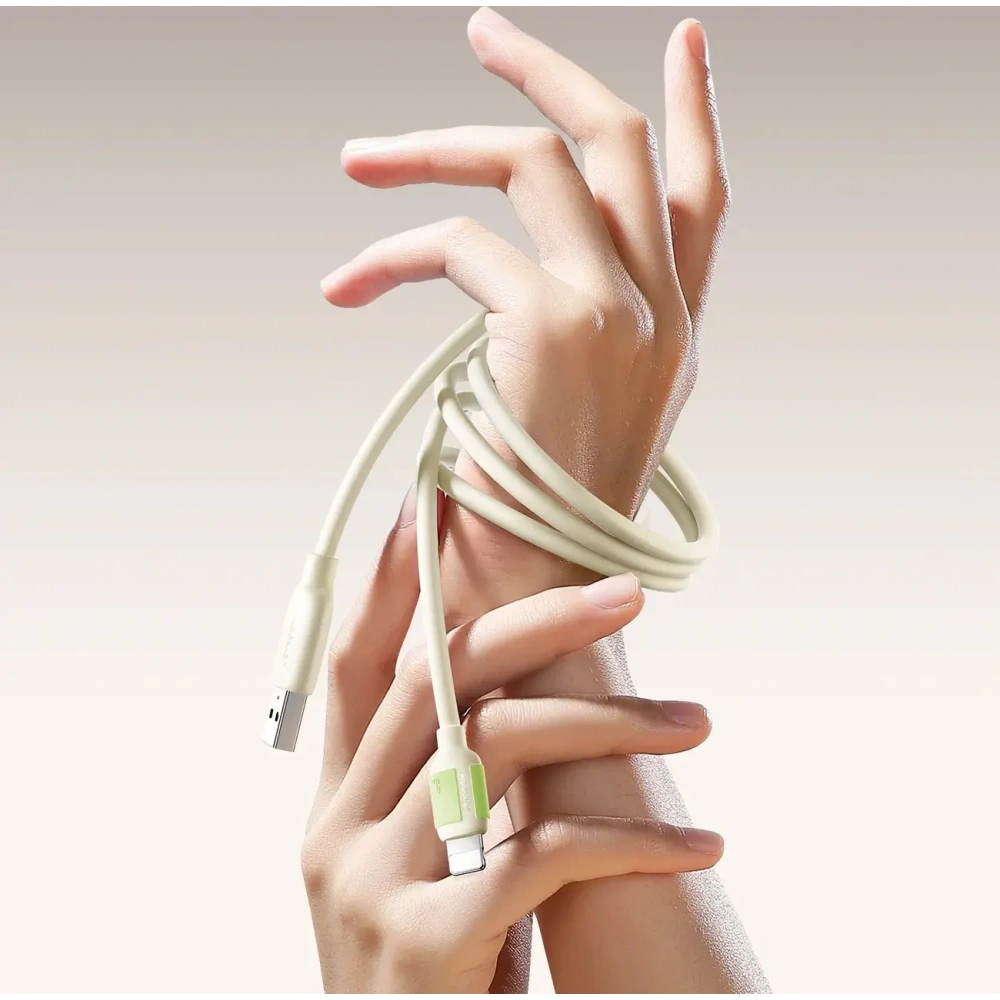 Kabel USB-A / Lightning Joyroom S-A53 3A z fluorescencyjną końcówką 2 m beżowy