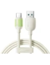 Joyroom S-A53 cablu USB-A / USB-C 3A cu vârf fluorescent 2m bej
