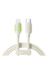 Kabel USB-C / Lightning Joyroom S-A53 30W z fluorescencyjną końcówką 2m beżowy