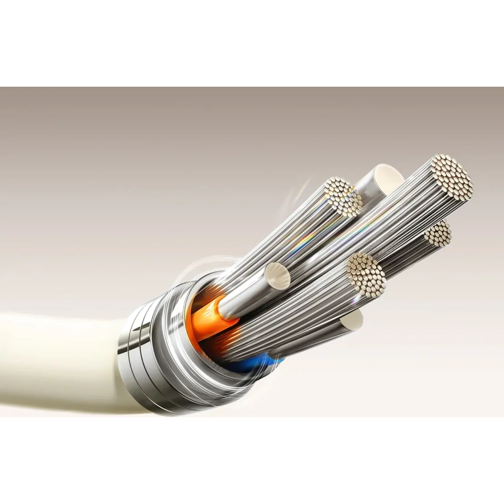 Kabel USB-C / USB-C Joyroom S-A53 60W z fluorescencyjną końcówką 2m beżowy