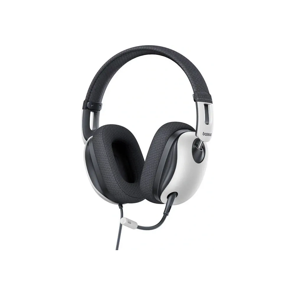 Słuchawki nauszne gamingowe Baseus GoPlay 1Max 3.5 mm TRRS (białe)