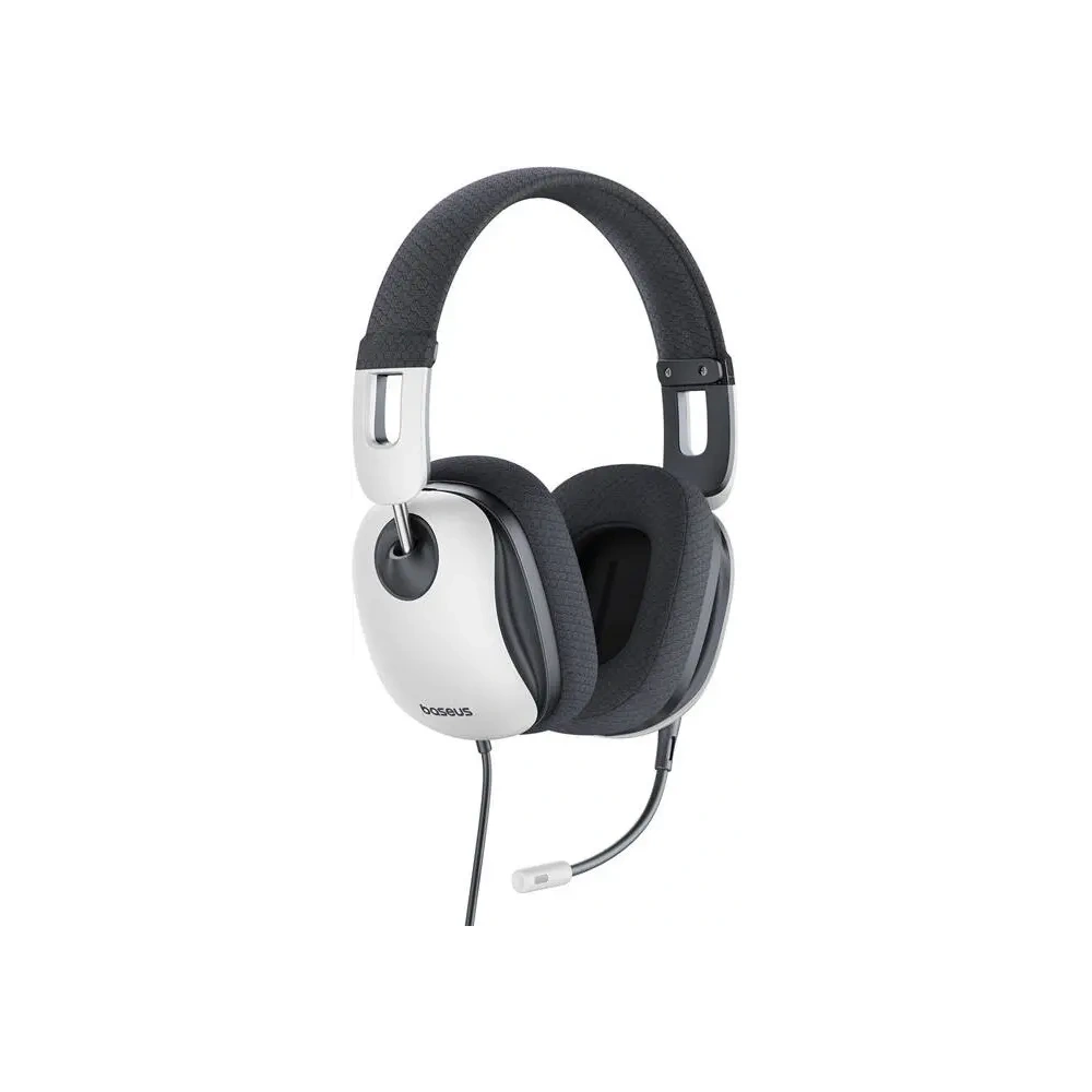 Słuchawki nauszne gamingowe Baseus GoPlay 1Max 3.5 mm TRRS (białe)