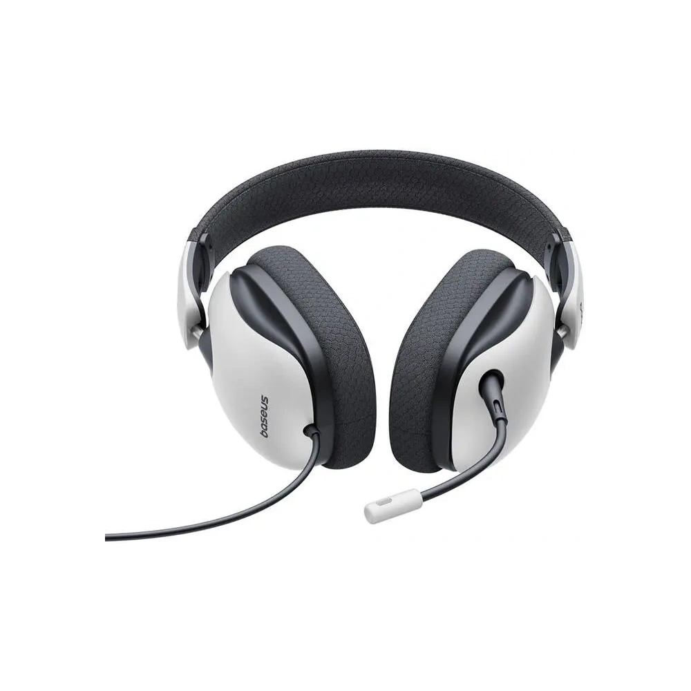 Słuchawki nauszne gamingowe Baseus GoPlay 1Max 3.5 mm TRRS (białe)