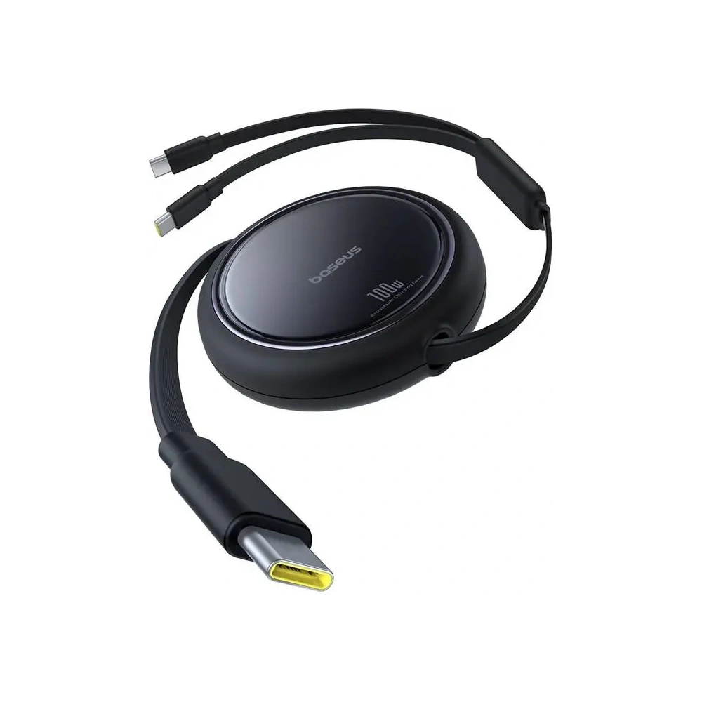 Kabel USB-C / 2x USB-C 2W1 Baseus Bright Mirror 100W / 1m (czarny)