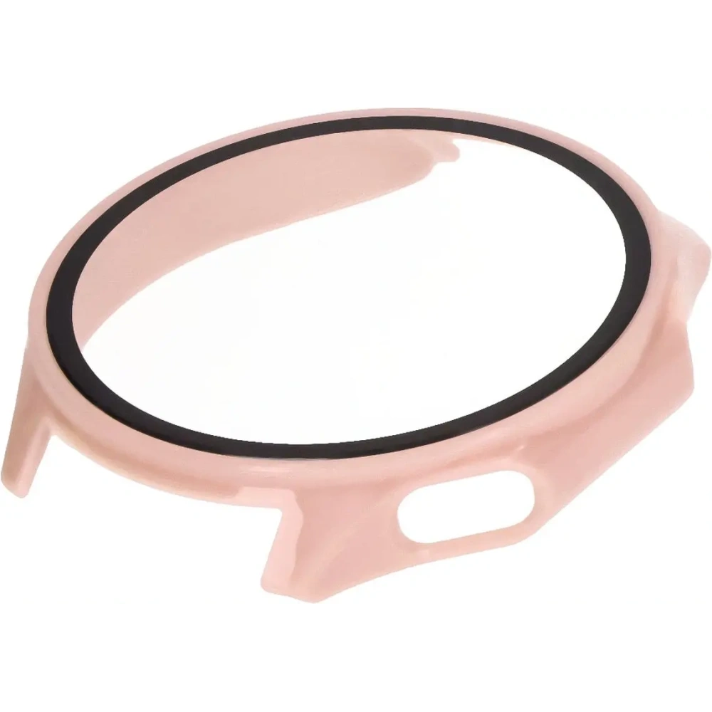 Etui ze szkłem do zegarka Bizon Case+Glass Watch do OnePlus Watch 3 / Oppo Watch X2 różowe