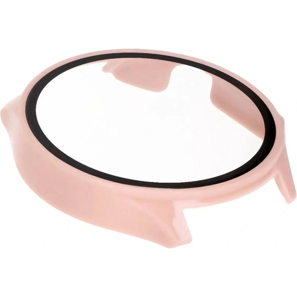 Etui ze szkłem do zegarka Bizon Case+Glass Watch do OnePlus Watch 3 / Oppo Watch X2 różowe