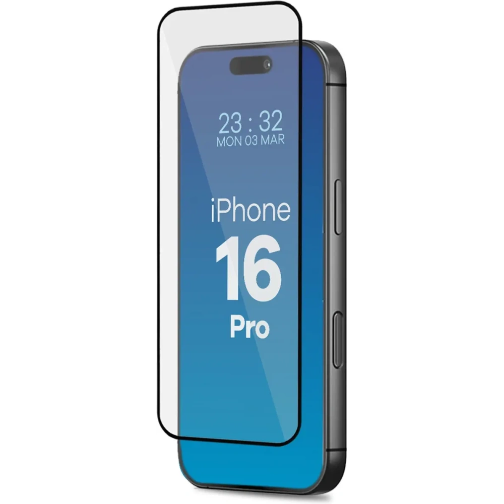 Szkło hartowane z ramką montażową Bizon Glass Aplikator do Apple iPhone 16 Pro [2 PACK]