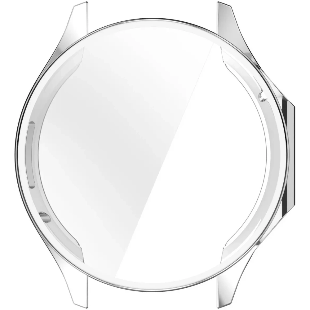 Etui z osłoną ekranu Bizon Case Watch Felipe do OnePlus Watch 3 / Oppo Watch X2 srebrne