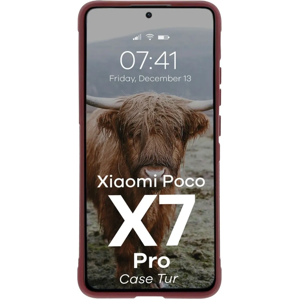 Pancerne etui Bizon Case Tur do Xiaomi Poco X7 Pro ciemnofioletowe
