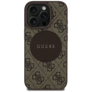 Kup Etui Guess 4G Circle Classic Logo MagSafe do Apple iPhone 16 Pro brązowy - GUE4478 - {ean13} - Sklep Home Screen