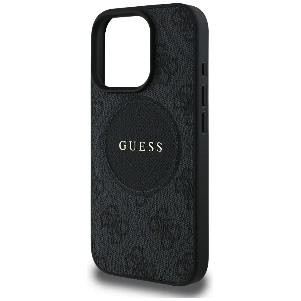 Etui Guess 4G Circle Classic Logo MagSafe do Apple iPhone 16 Pro czarny