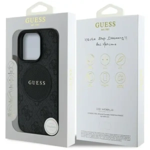 Kup Etui Guess 4G Circle Classic Logo MagSafe do Apple iPhone 16 Pro czarny - GUE4479 - {ean13} - Sklep Home Screen