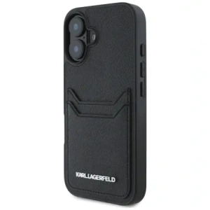 Buy Karl Lagerfeld HC Grained PU Cardslot Metal Elong Apple iPhone 16 black - KLD21988 - {ean13} - Home Screen Store Europe