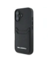 Kup Karl Lagerfeld HC Grained PU Kartenfach Metall Elong Apple iPhone 16 schwarz - KLD21988 - {ean13} - Sklep Home Screen