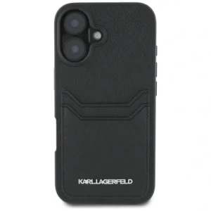 Kup Karl Lagerfeld HC Grained PU Kártyafoglalat Fém Hosszabb Apple iPhone 16 fekete - KLD21988 - {ean13} - Sklep Home Screen