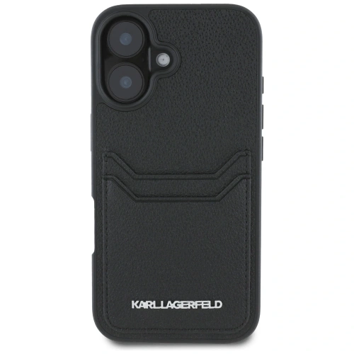 Kup Karl Lagerfeld HC Grained PU Karta Metal Elong Apple iPhone 16 černý - KLD21988 - {ean13} - Sklep Home Screen