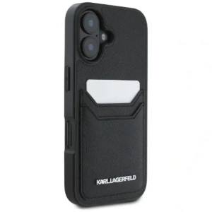 Buy Karl Lagerfeld HC Grained PU Cardslot Metal Elong Apple iPhone 16 black - KLD21988 - {ean13} - Home Screen Store Europe