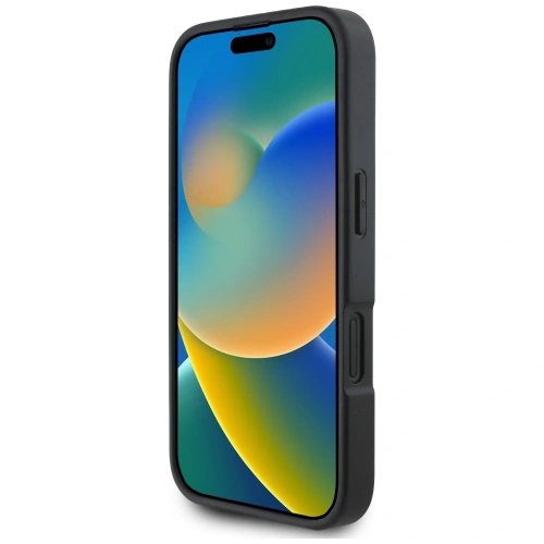 Kup Karl Lagerfeld HC Grained PU Kartenfach Metall Elong Apple iPhone 16 schwarz - KLD21988 - {ean13} - Sklep Home Screen