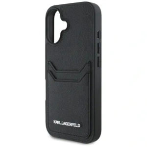 Buy Karl Lagerfeld HC Grained PU Cardslot Metal Elong Apple iPhone 16 black - KLD21988 - {ean13} - Home Screen Store Europe