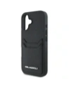 Kup Karl Lagerfeld HC Grained PU Kartenfach Metall Elong Apple iPhone 16 schwarz - KLD21988 - {ean13} - Sklep Home Screen