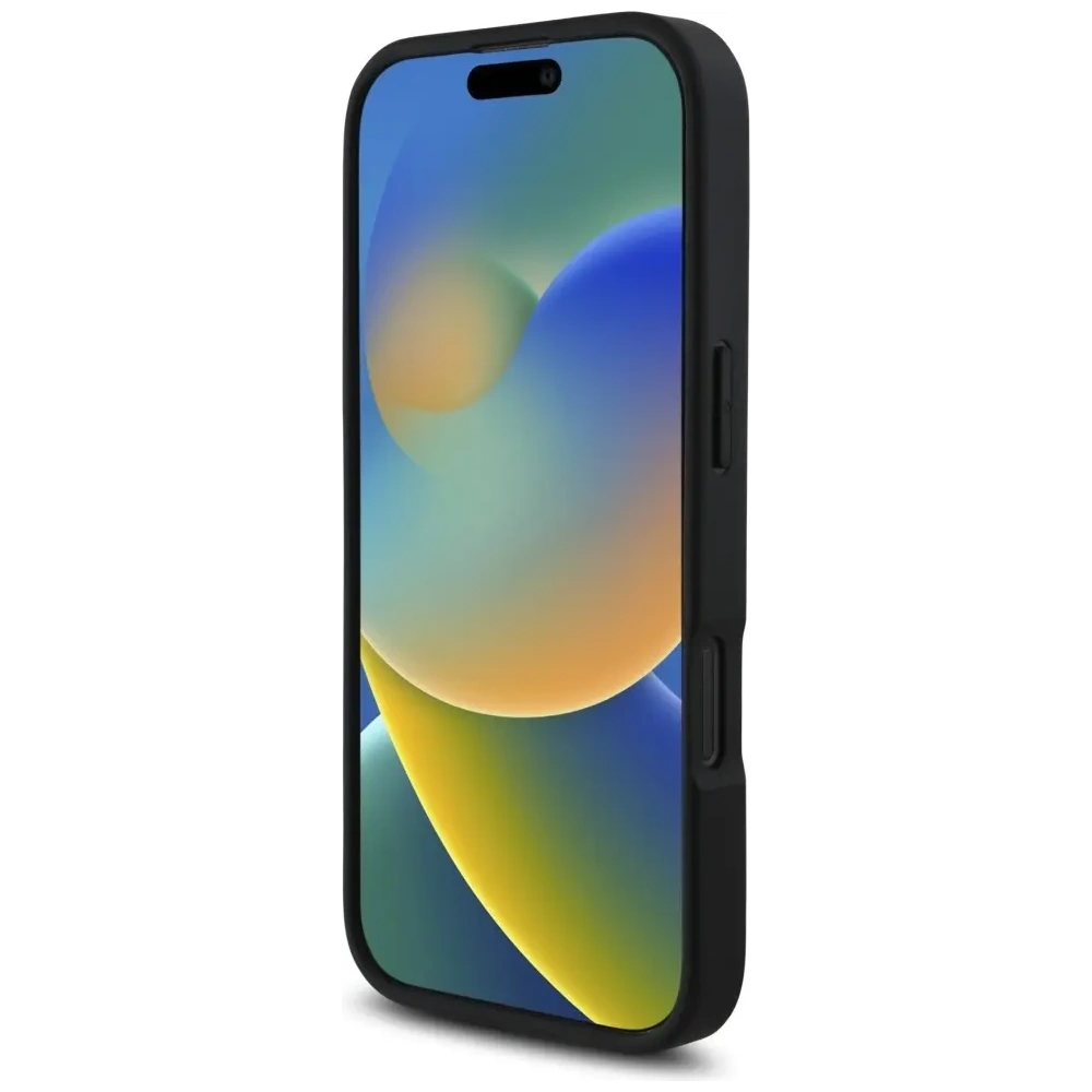 Etui Karl Lagerfeld HC Grained PU Cardslot Metal Elong do Apple iPhone 16 Pro czarny