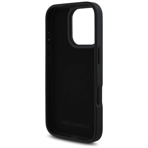 Kup Karl Lagerfeld HC Grained PU Kartenfach Metall Elong Apple iPhone 16 Pro schwarz - KLD21989 - {ean13} - Sklep Home Screen